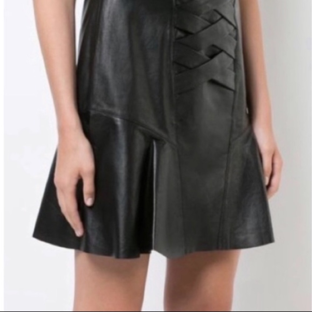 Derek Lam 10 Crosby Mini Leather Skirt